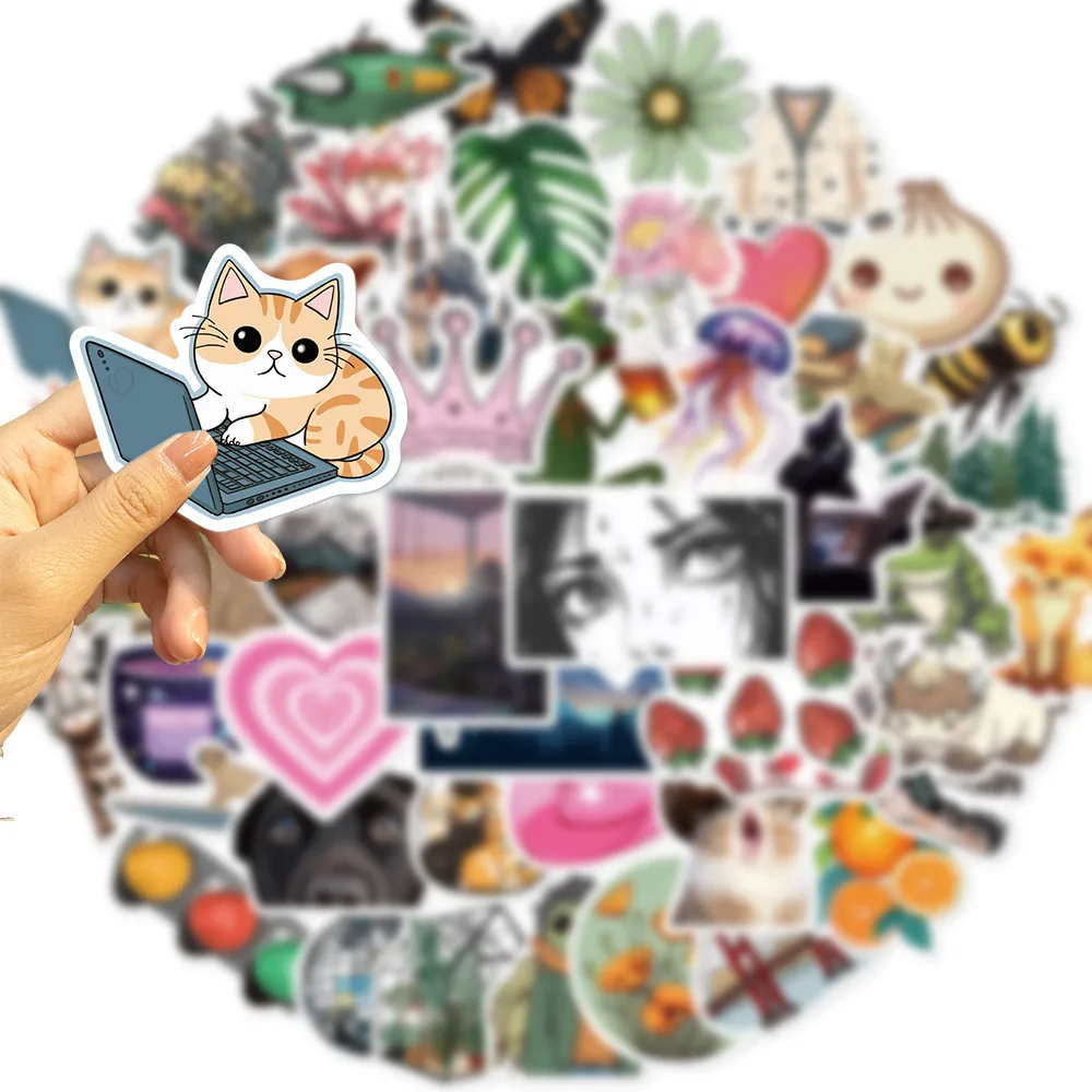 ملصقات جرافيتي مكونة من 50 قطعة من ملصقات الرسوم المتحركة الرائجة - ديكور مقاوم للماء يمكنك صنعه بنفسك للجيتار والكمبيوتر المحمول والأمتعة (متجر Anime Worlds)