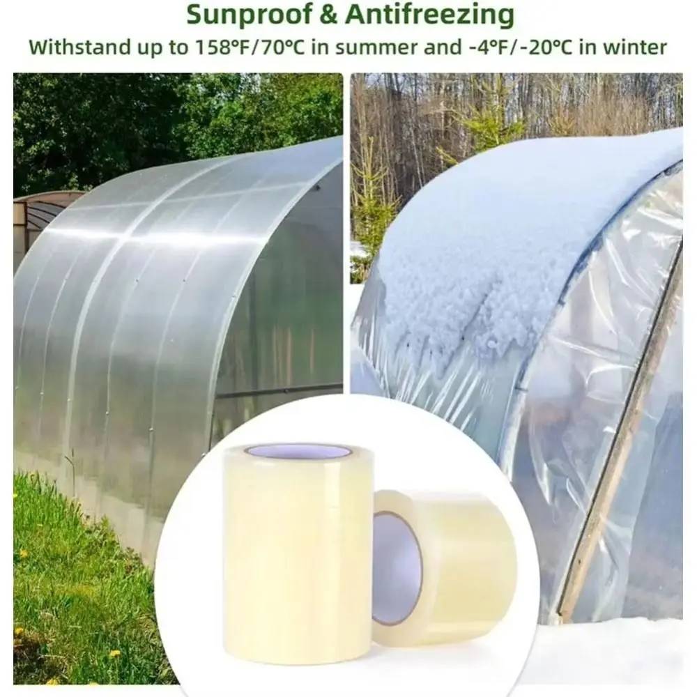 New UV Resistant Film Repair Tape Strong Adhesion Transparent Plastic Sheeting Tape Seaming Garden Film Repair Adhesive