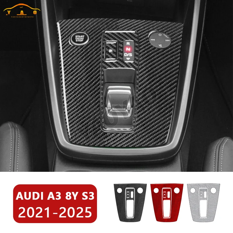 

Car Sticker For Audi A3 8Y S3 2021-2025 Center Console Gear Shift Panel Decoration Cover Interior Accessories