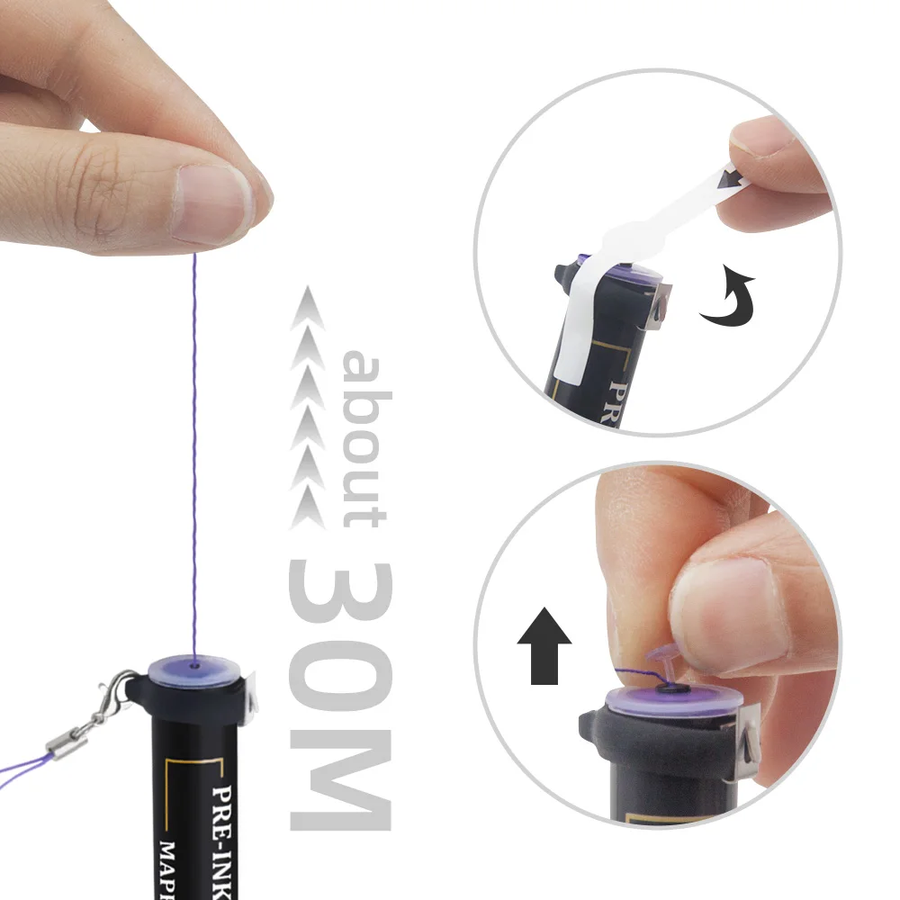 Picture 5: 30M Mapping Pre-ink String Microblading Eyebow Make Up Dyeing Thread Semi Permanent Positioning Line Eyebrow Measuring Tools