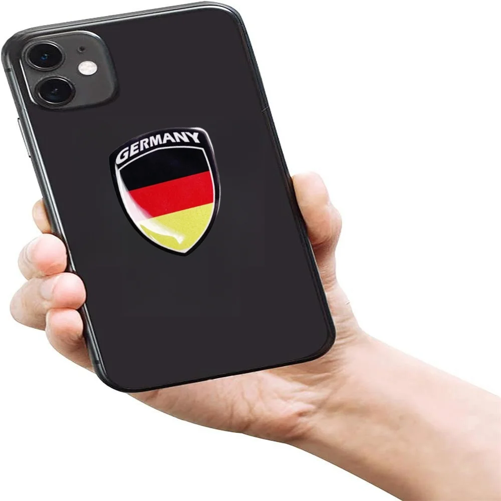 2 × ثلاثية الأبعاد ملصقات السيليكون القبة الشارات ألمانيا سيارة دراجة نارية ألمانيا الوطنية العلم F 148