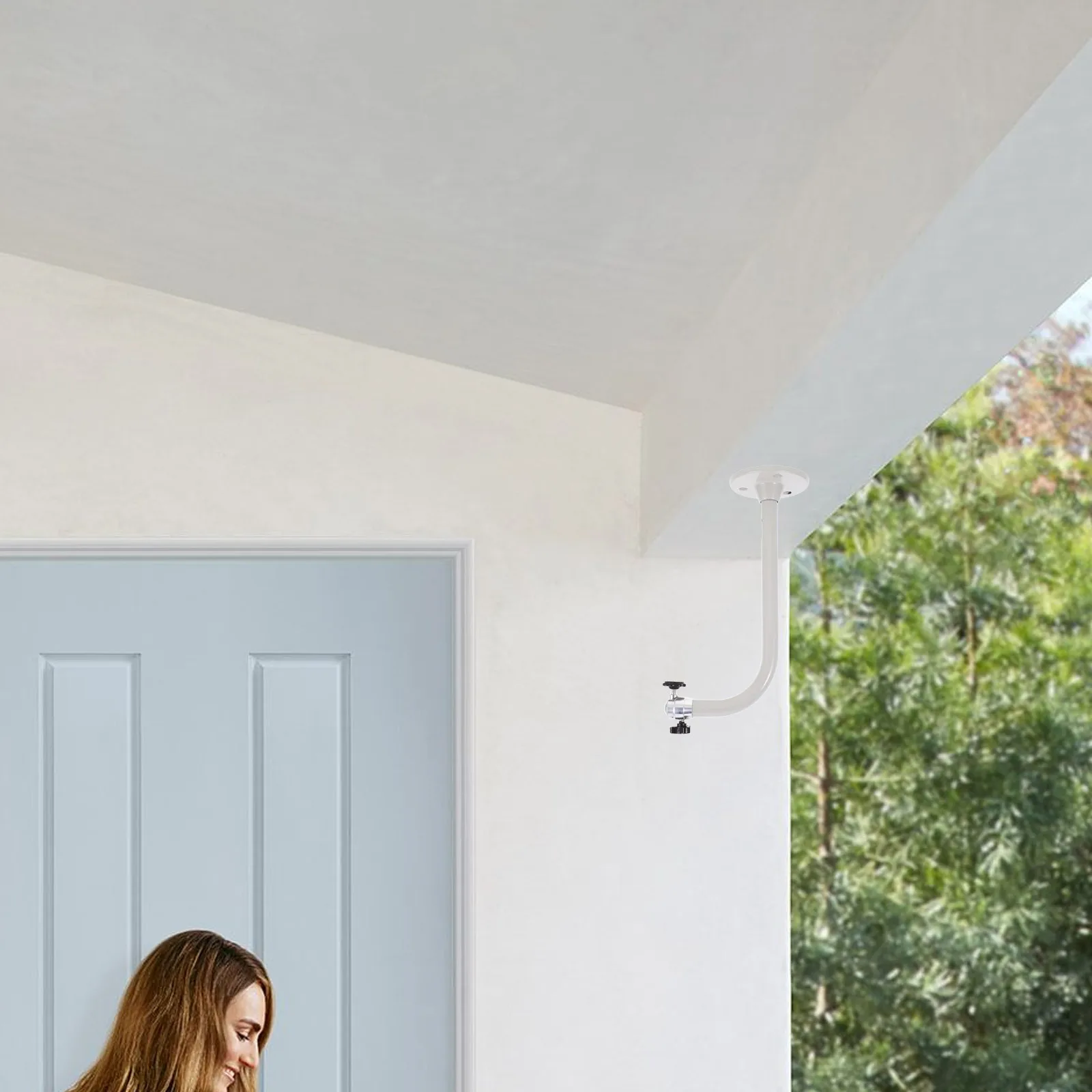 

L-Shaped Security Camera Bracket Aluminum Alloy Wall Mount for Indoor Outdoor Use Adjustable Angle Monitoring Bracket