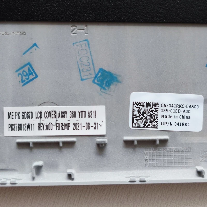 S  New Lcd Rear Back Cover Top Case For Dell Alienware X17 R1 R2 041RKC 41RKC
