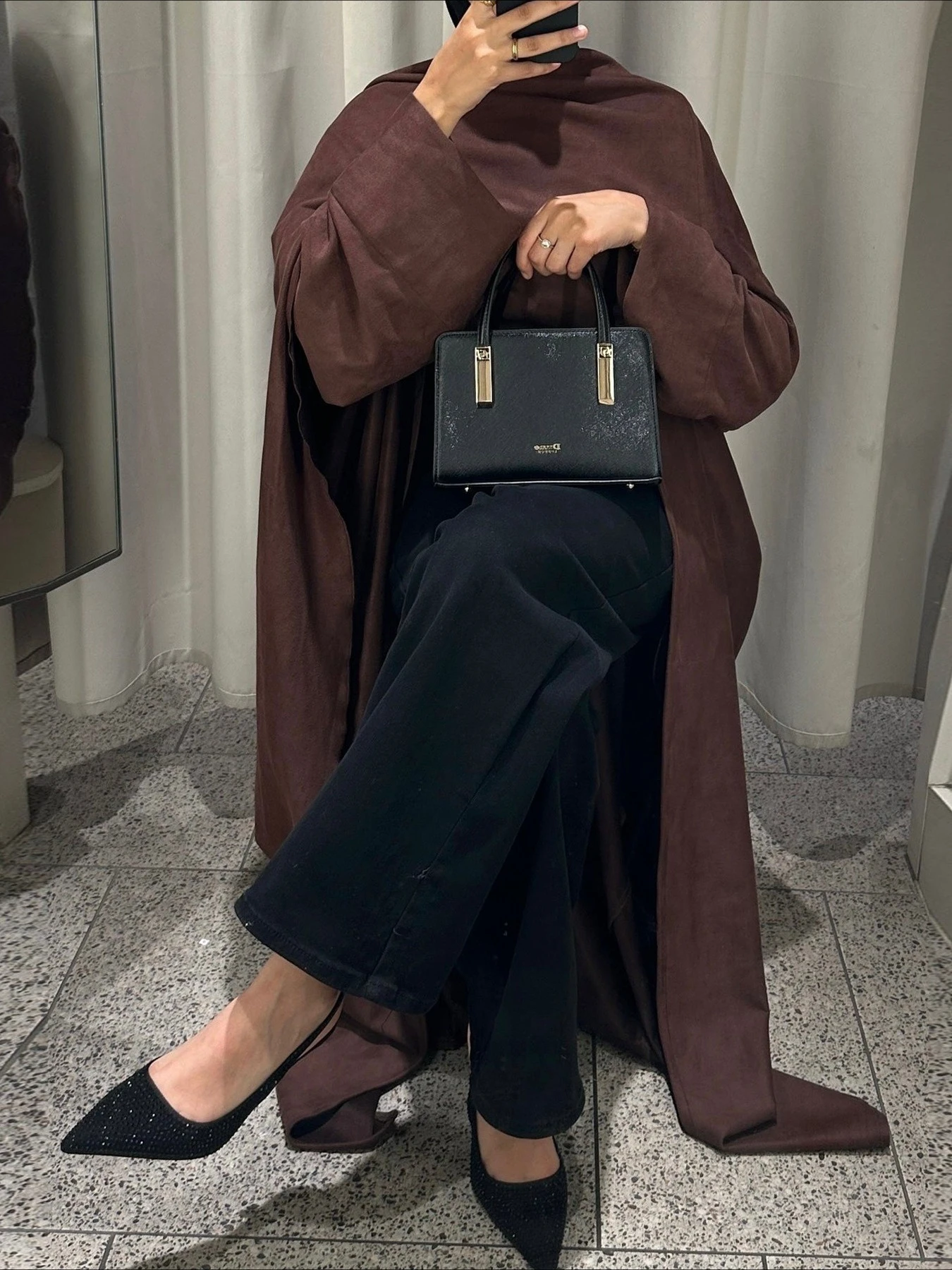 عباية نسائية دبي مع كيب سادة لعيد رمضان سترة إسلامية عبايات فيستدوس لارغوس إسلامية ملابس خارجية متواضعة رداء عربي طويل