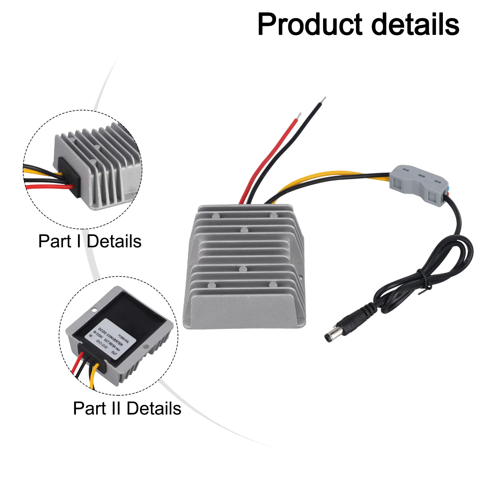 Constant Voltage Adapter 12V To 56V Power Converter Ripple Voltage Elimination Save Energy Material Aluminum Alloy