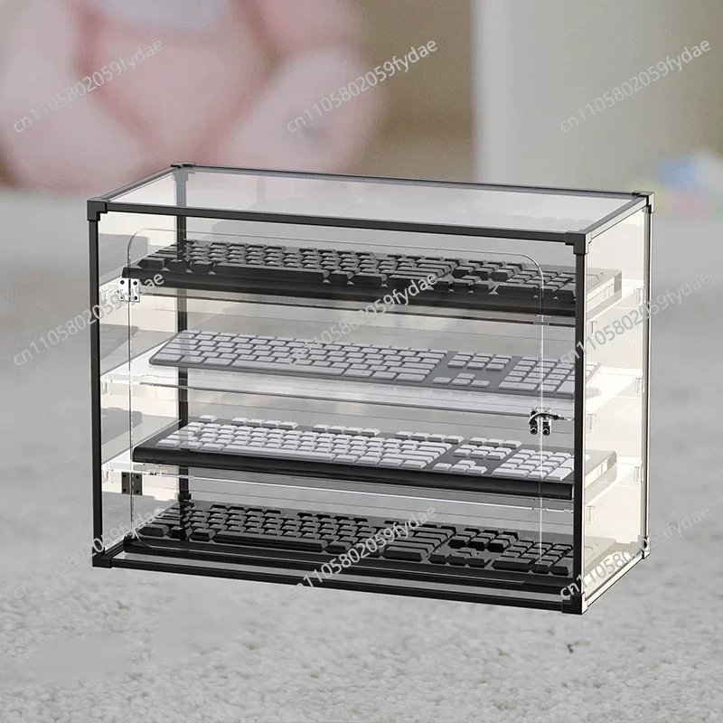 

Настольный органайзер для клавиатур: прозрачная пылезащитная акриловая полка для хранения, стойка для коллекции механических клавиатур
