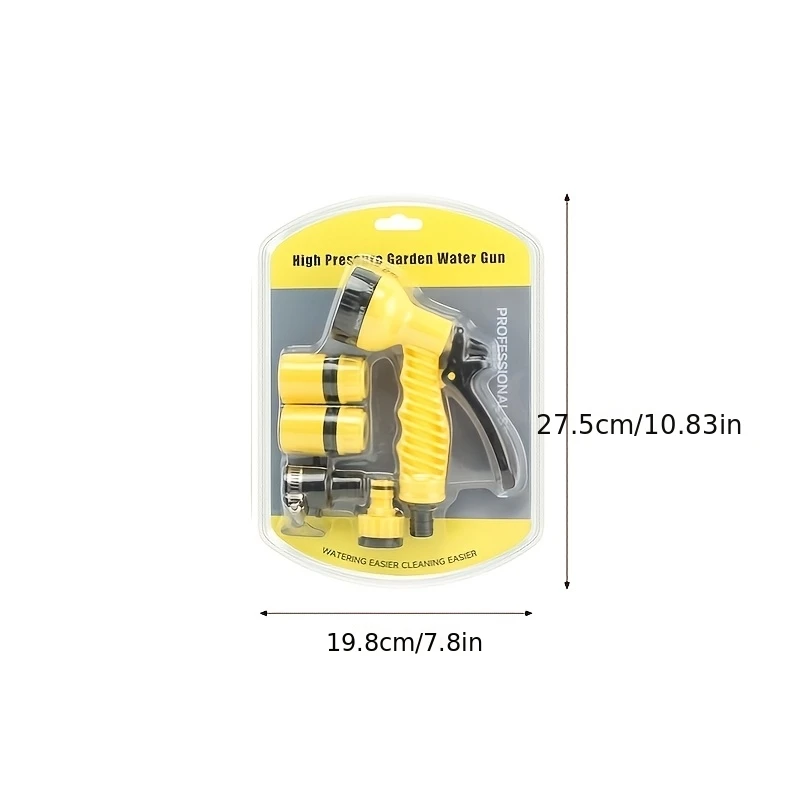 1Set Home Garden Sprinkler Set With 7 Functions, Bubble Shell Watering Gun For Flowers, Car Wash