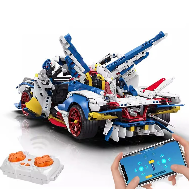 High-quality Technical EVO Super Sports Car 1:10 MOYU 88007 Building Block City Mech Apolloed Racing DIY Toy Christmas Gifts Boy
