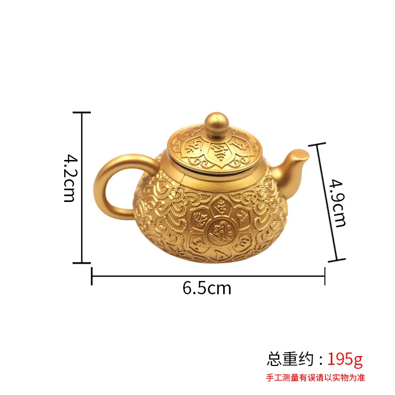 - For Home And Office, Creative Light Luxury Crafts, Six-Character Mantra Teapot Ornaments
