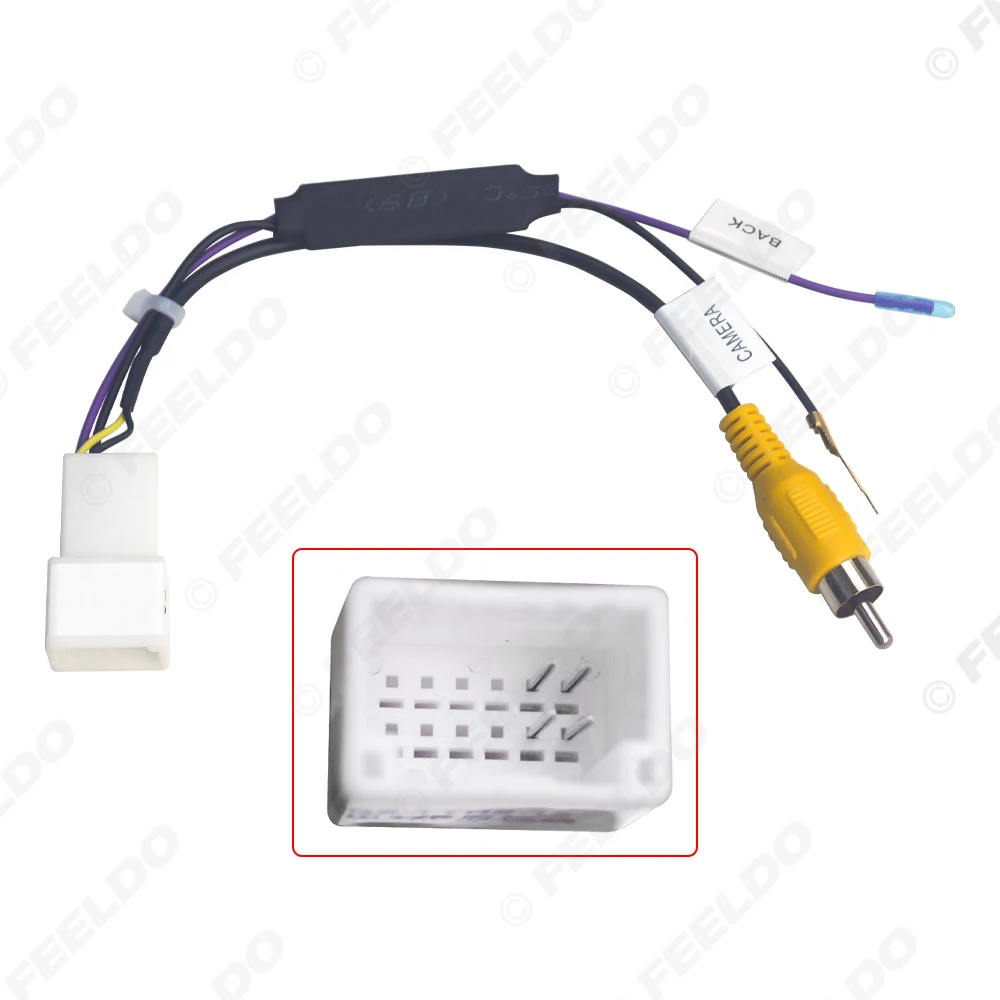 5PCS 12Pin Car Parking Reverse Wire Adapter Video Plug RCA Cable Convertor Board For Toyota Car Models