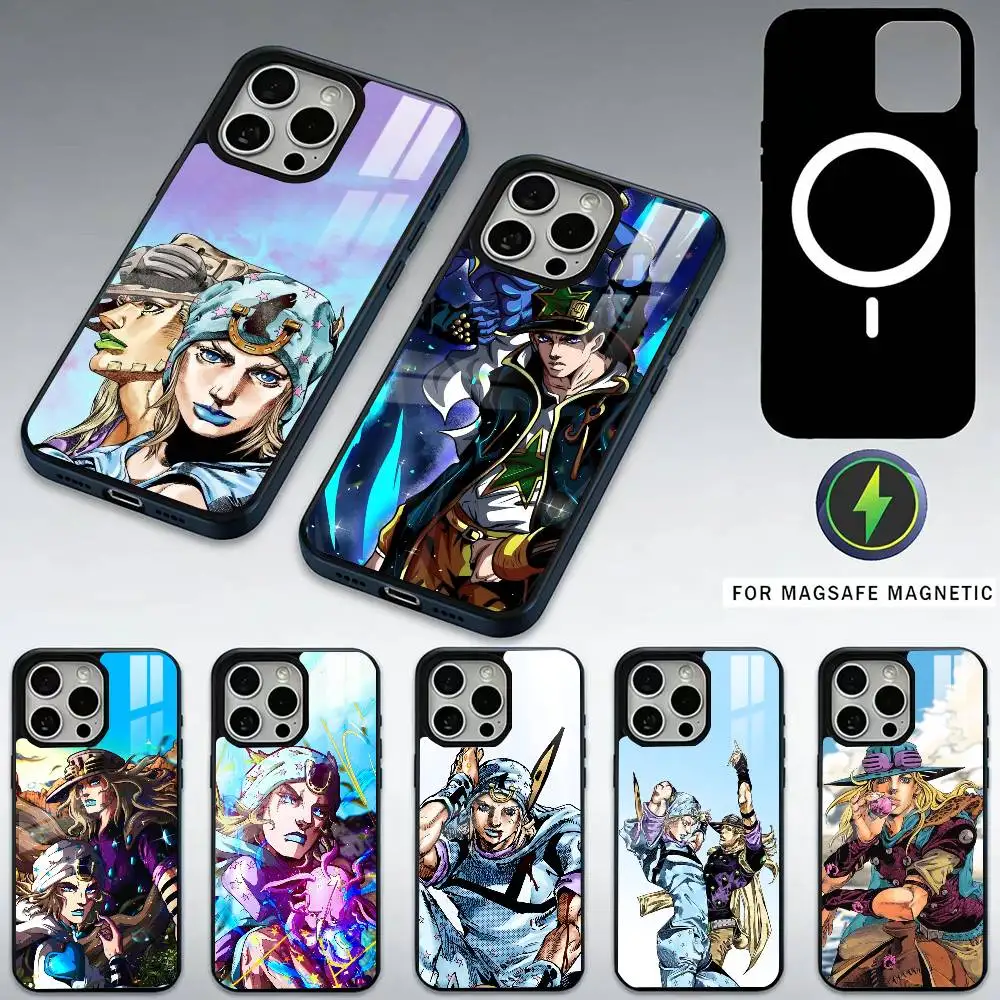 

J-Johnny Joestar of the J-Jojo Phone Case For iPhone17,16,15,14,13,12,11 Plus,Pro Max Magnetic For Magsafe Wireless Charging