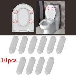 10pcs Toilet Seat Buffer Top Cover Cushion Stopper Noise Reduction White Stop Bumper For Bathroom Toilet Accessories