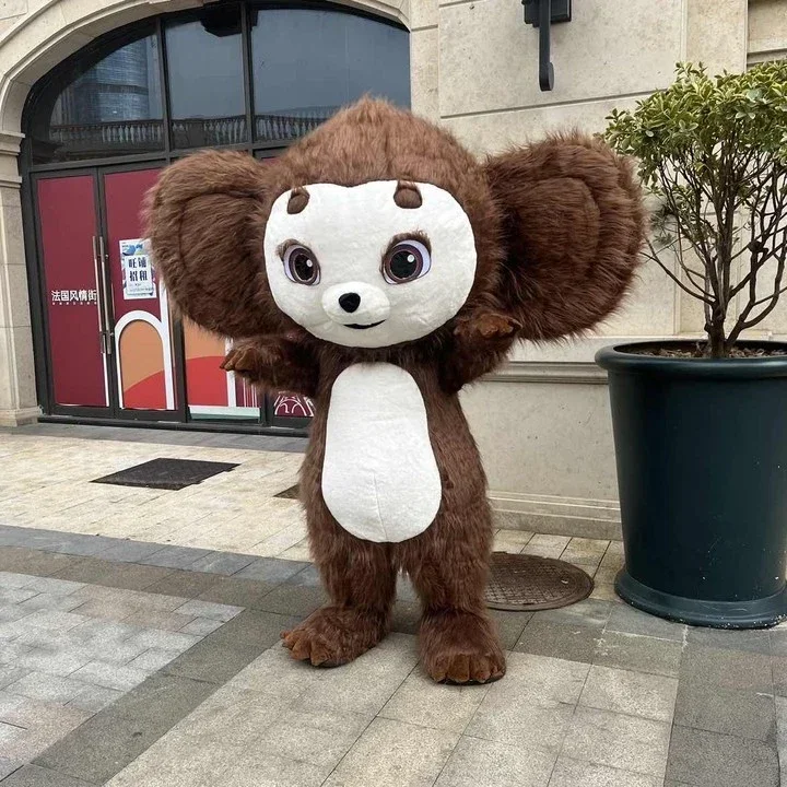 Christmas Newly 2M 2.6M Inflatable Cheburashka Costume Lovely Big Ears Monkey Costume  Cosplay Mascot Carnival Cosplay No Batter