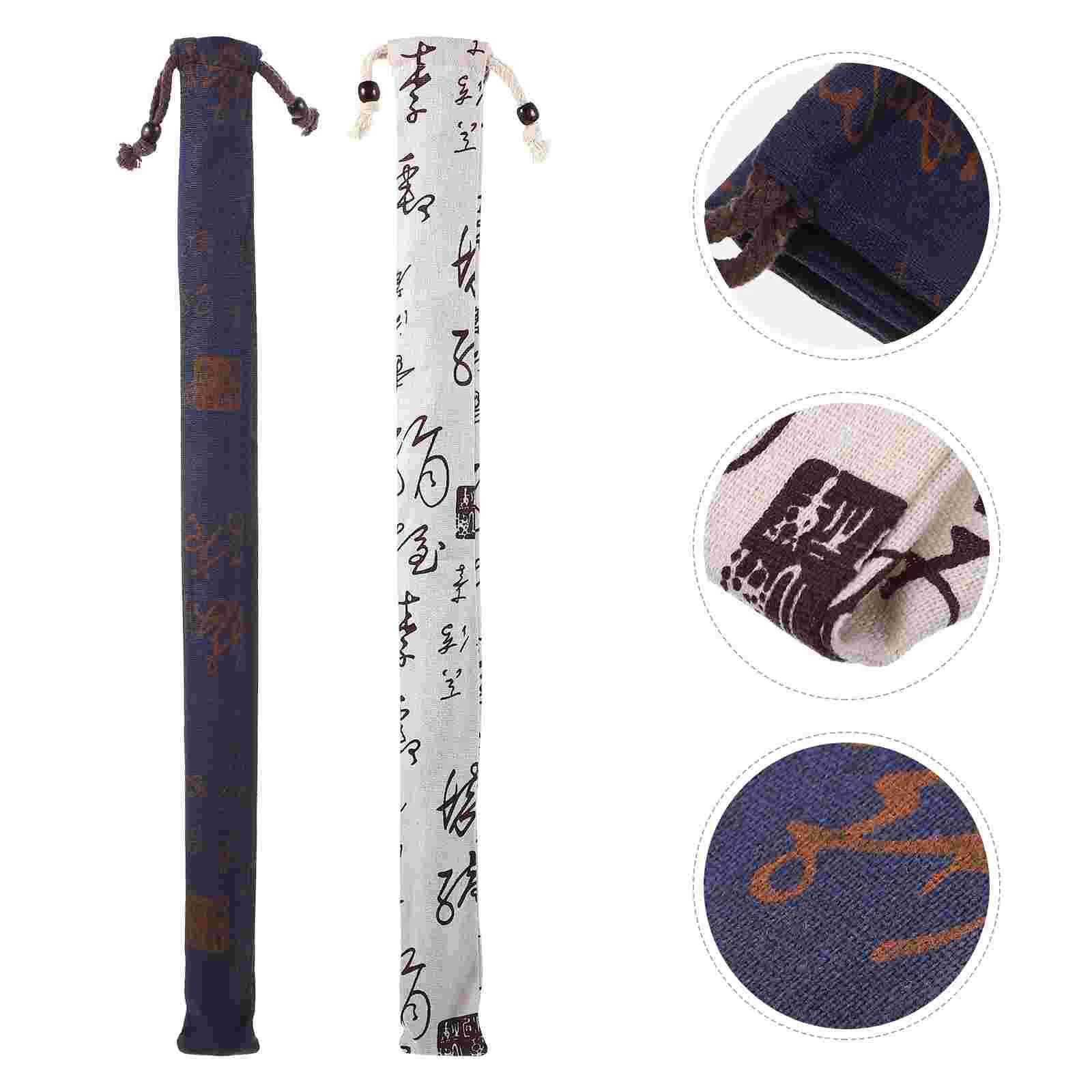 1/2pcs High Grade Cotton Linen Flute Protective Bag Storage Pouch Instrument Accessories Bamboo Flute Case Carry Bag For Tuning