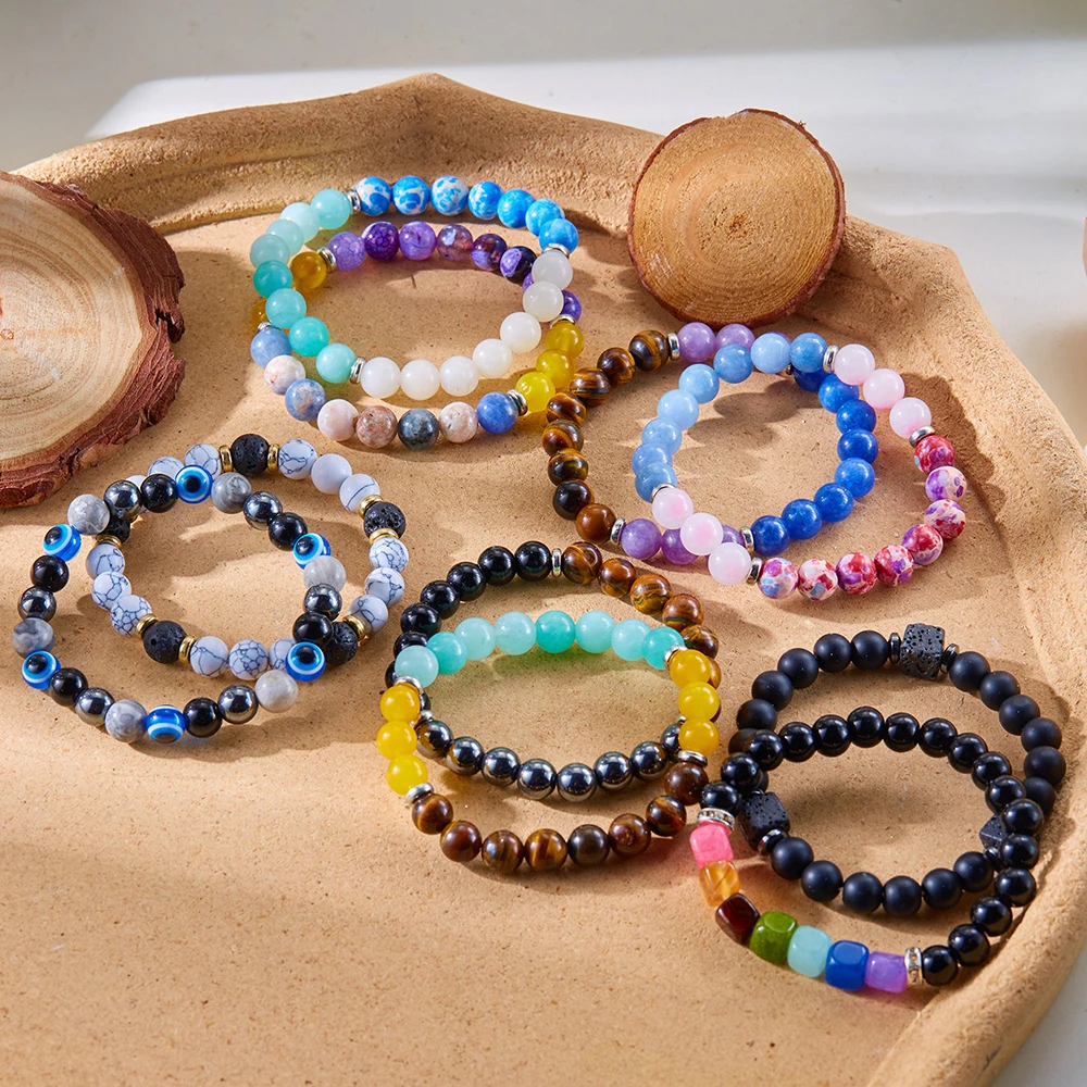 Natural Stone Imitation Crystal Bracelets for Women Good Luck Energy Protection Money Chakra Meditation Friendship Jewelry Gifts