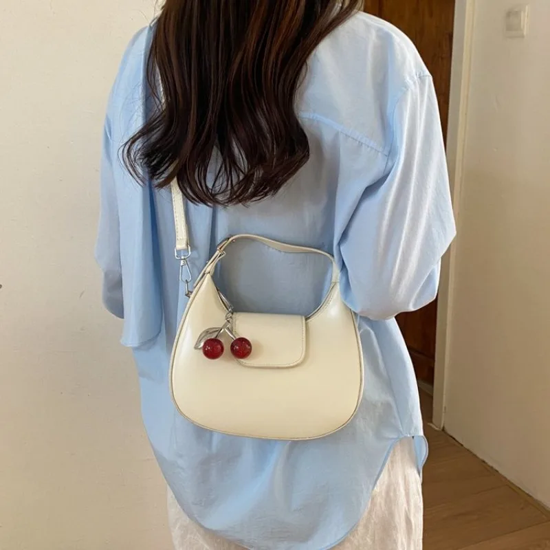 Elegant Leather Vintage Diaper Bag Best Superstar Show High-End Minimalist Tote Solid Color Commuter Messenger Purse Ladies