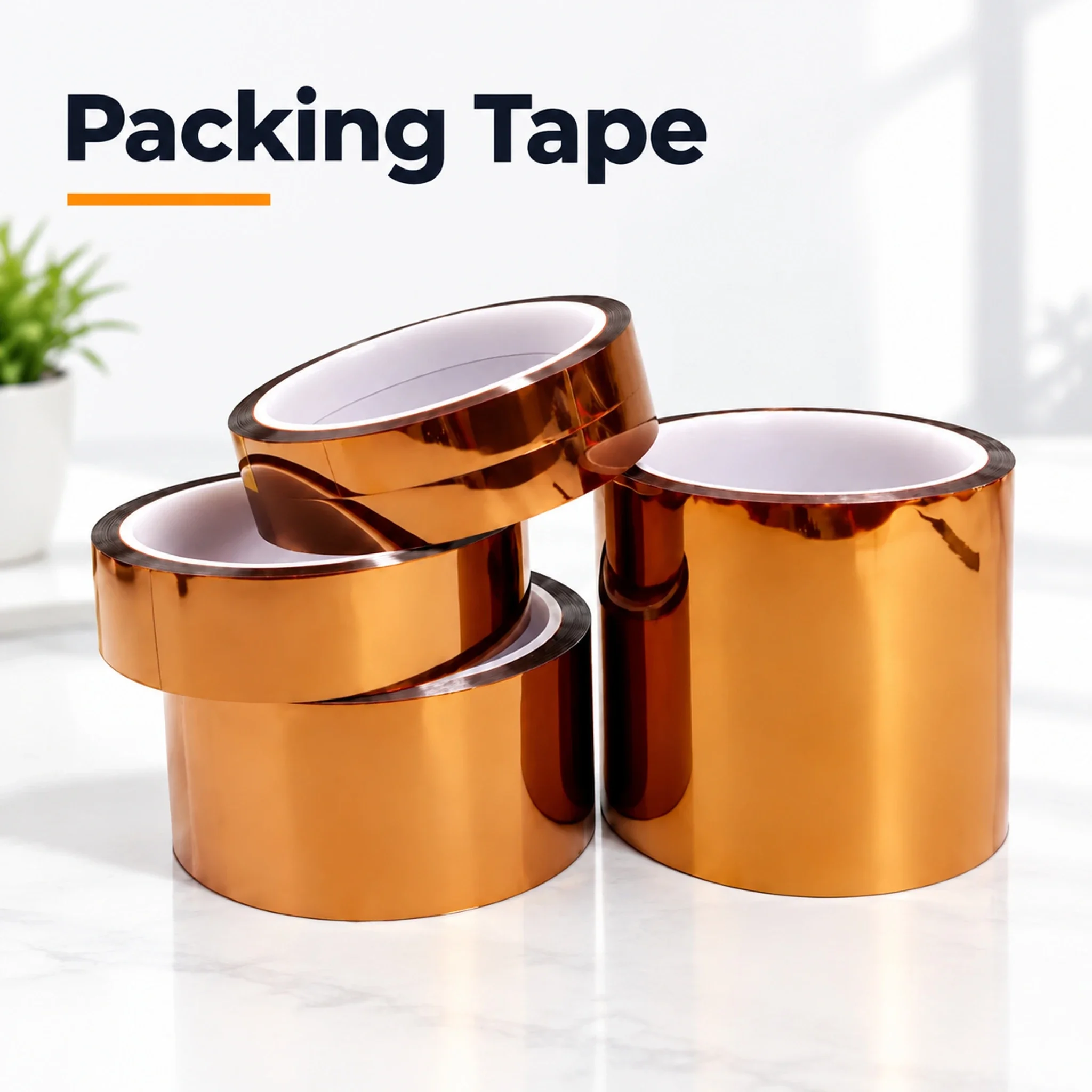 Polyimide Tape 3-50mm Adhesive Insulating High Temperature Thermal Insulation Tape for Electronics Board Protection and