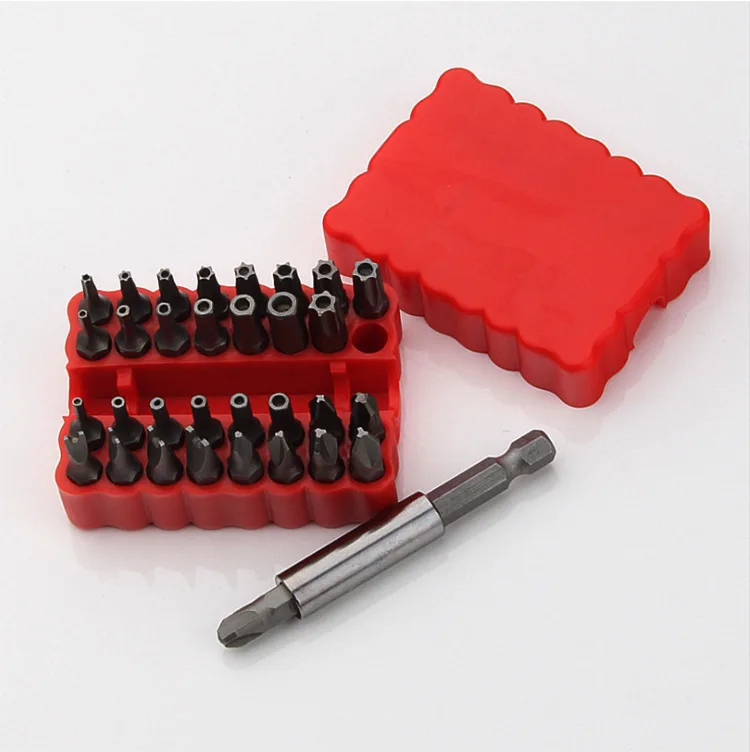 Electric Screwdriver Bit Set 33 Pieces Magnetic Phillips Bits Extended Rod Pneumatic Specialty Driver For Home Improvement