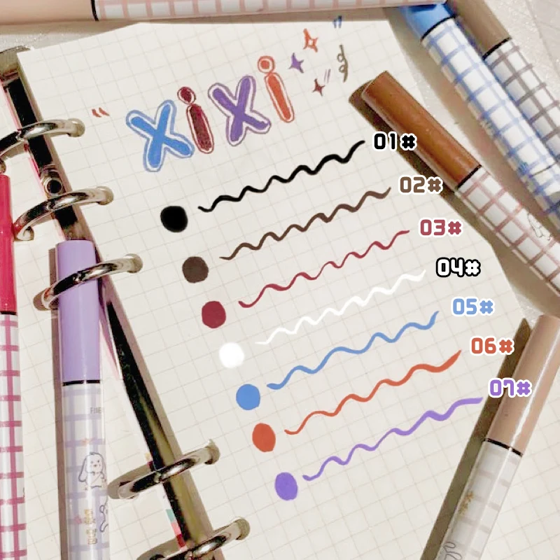 液体アイライナーペン速乾性長期的な白紫黒茶色ピンク色非汚れ防水アイライナーペンシルアイメイク