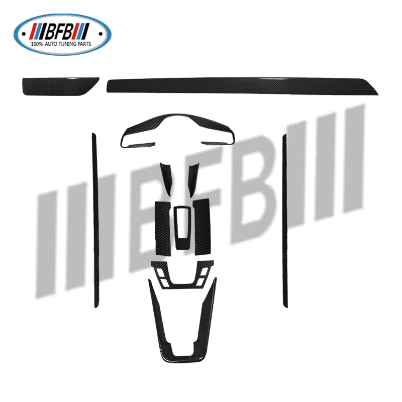 LHD only Real Dry Carbon Car Interior Accessories Center Console Trim Panel Cover 12pcs For Porsche 911 992 2020+