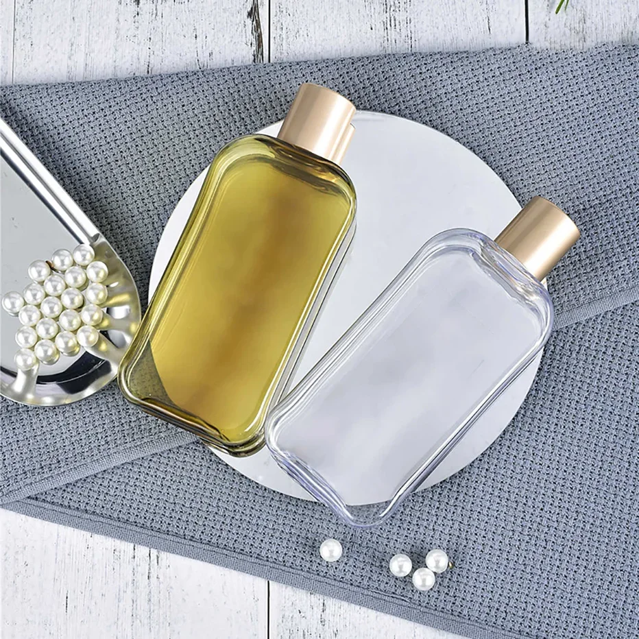 Square Shape Soap Refillable Bottles Hand Press Empty Travel Portable Dispenser Oil Shower Gel Lotion Storage Bottle