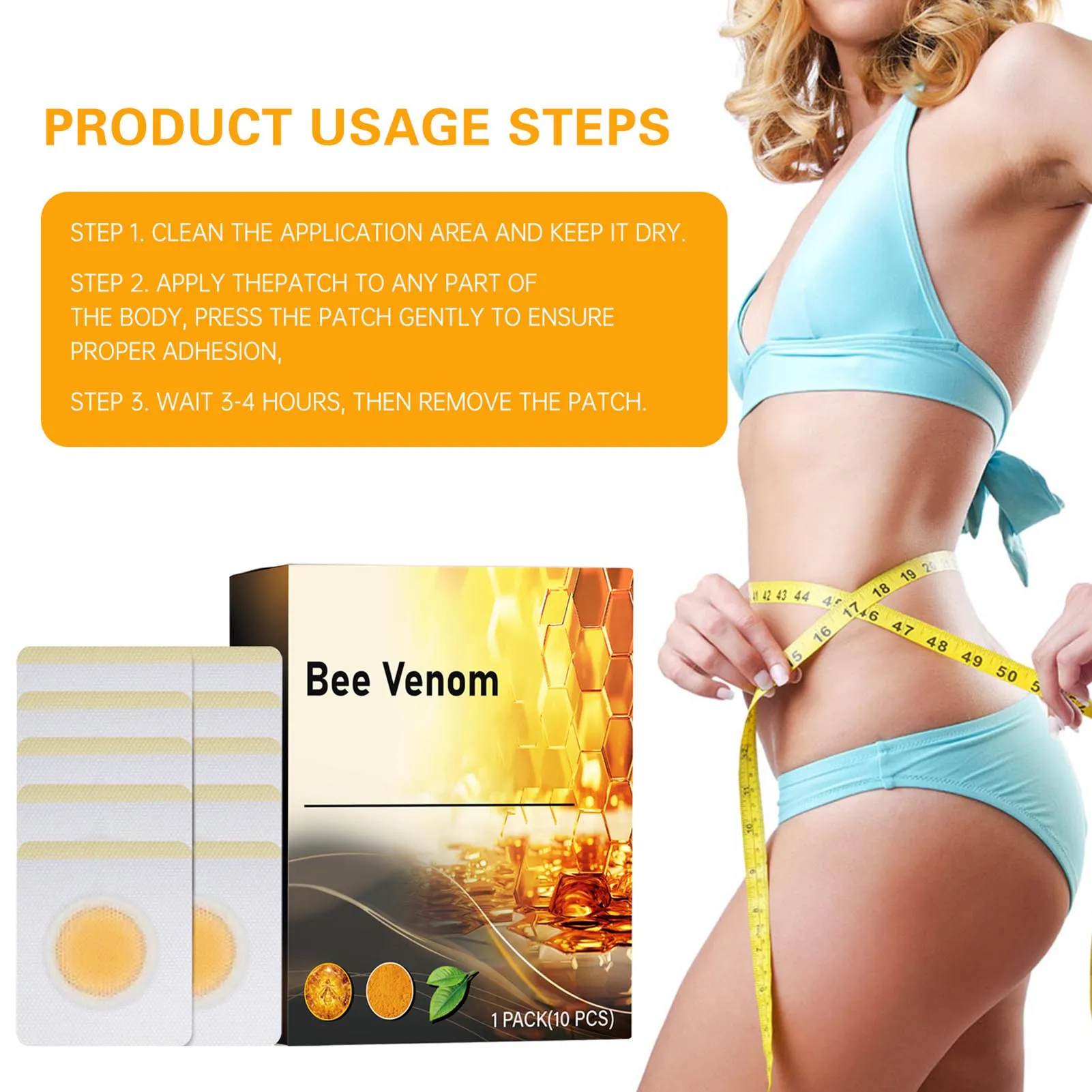 Venom Patches with Natural Extracts Reduce Fat Blockage Eliminate Excessive Dampness Patch for Sports Yoga Exercise Using