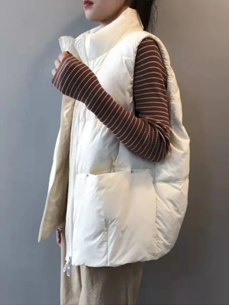 

Роскошный жилет DR, женский осенне-зимний новый повседневный универсальный дизайн, свободная верхняя одежда для похудения, длина, другой материал 00%