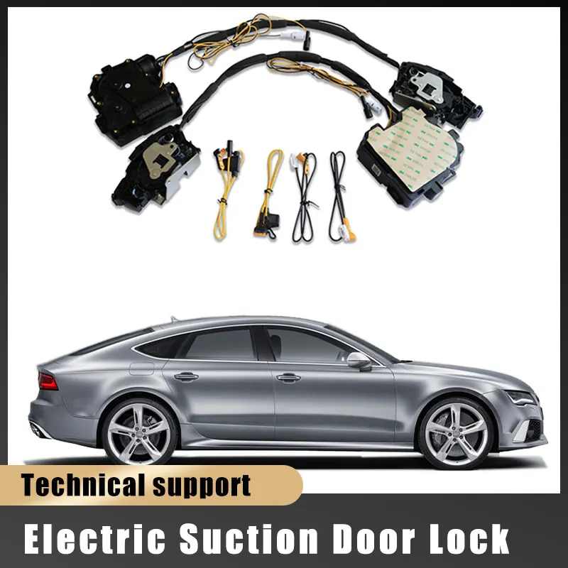 Car Soft Close Door Latch Pass Lock Actuator Electric Absorption Suction Silence Closer For Audi RS7 2012~2024