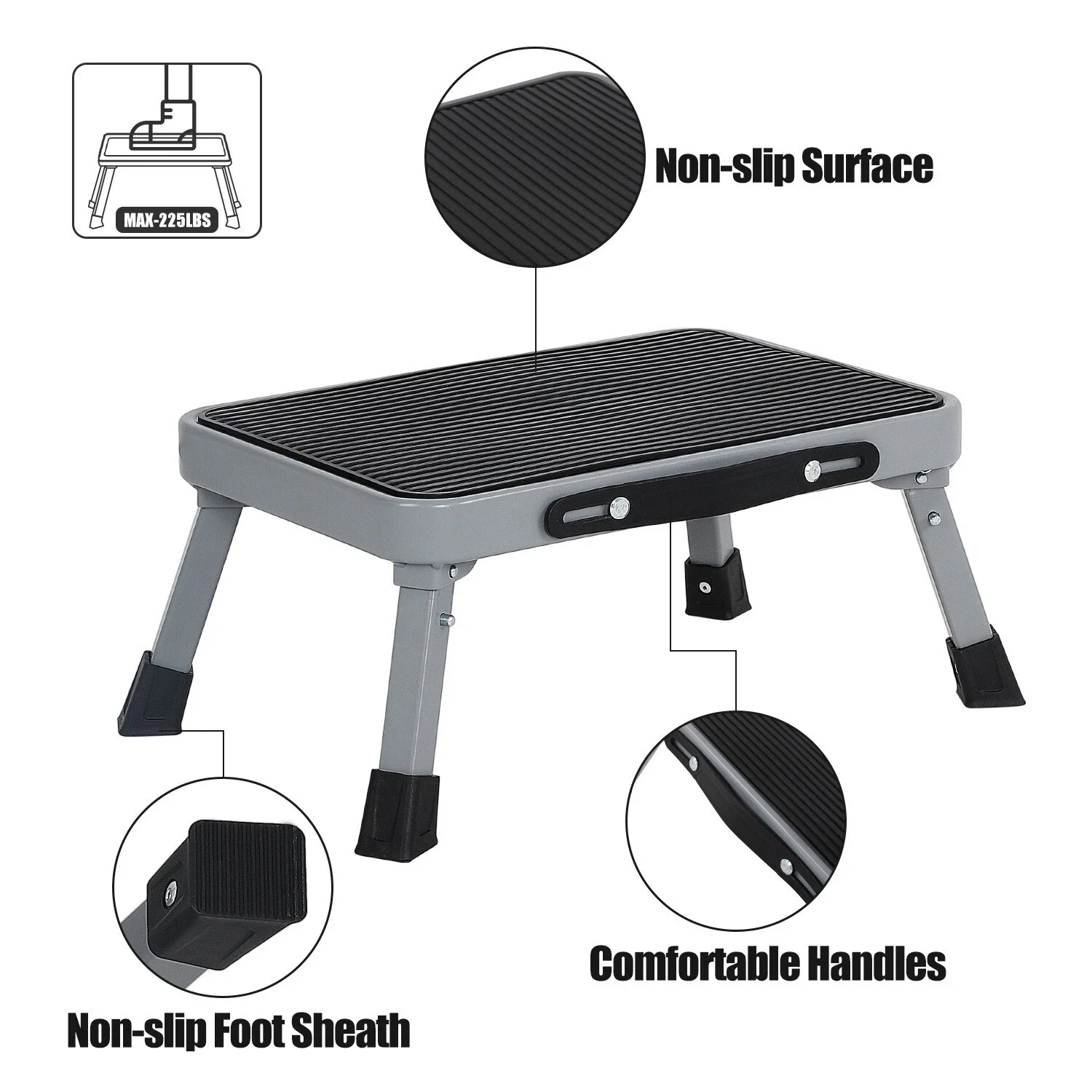

1 шт. складной вход для каравана, однослойная ступенька, сверхмощная противоскользящая легкая нескользящая часть для автодома, кемпера, автофургона
