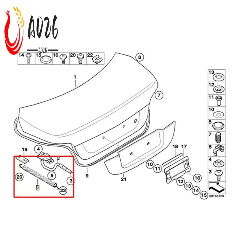 

A026-Car Trunk Shock Lid Lifting Spring L&R Side For BMW 5 Series E60 2002-2010 51247045884 51247141490 Trunk Shock Spring