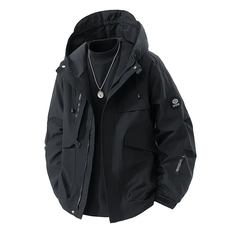 

2025 NEW Trendy Casaul Jacket Men's Baseball Collar Streetwear Coats Hoodies Tops