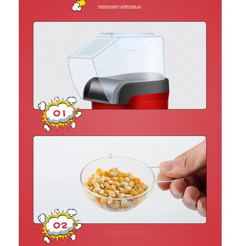 Hot Air Maker ของขวัญเพื่อสุขภาพสำหรับเด็ก Self-made DIY ภาพยนตร์ขนมขบเคี้ยว Drop Shipping