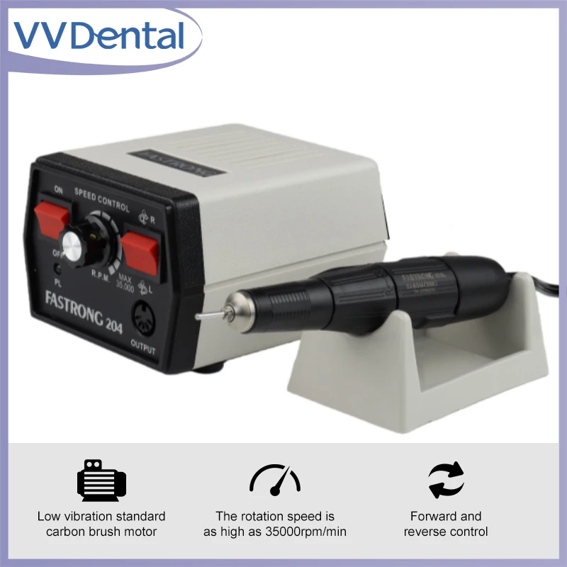 

VVDental Dental Strong 204 Micro Motor 102L Handle 35000 Rpm Polishing Machine Polishing Jewelry Tool Micromotor