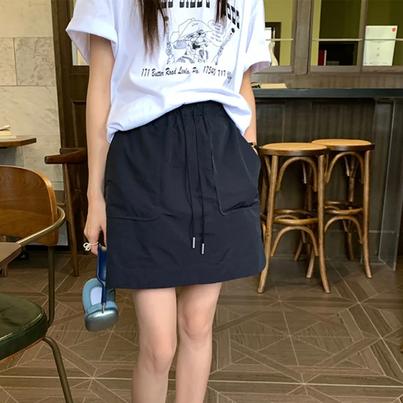 

CASUMANL Brand Vintage Cargo Skirt for Womens Summer New Casual Daily Nylon Skirts Females Baggy Y2K Korean Dongdaemun 2024