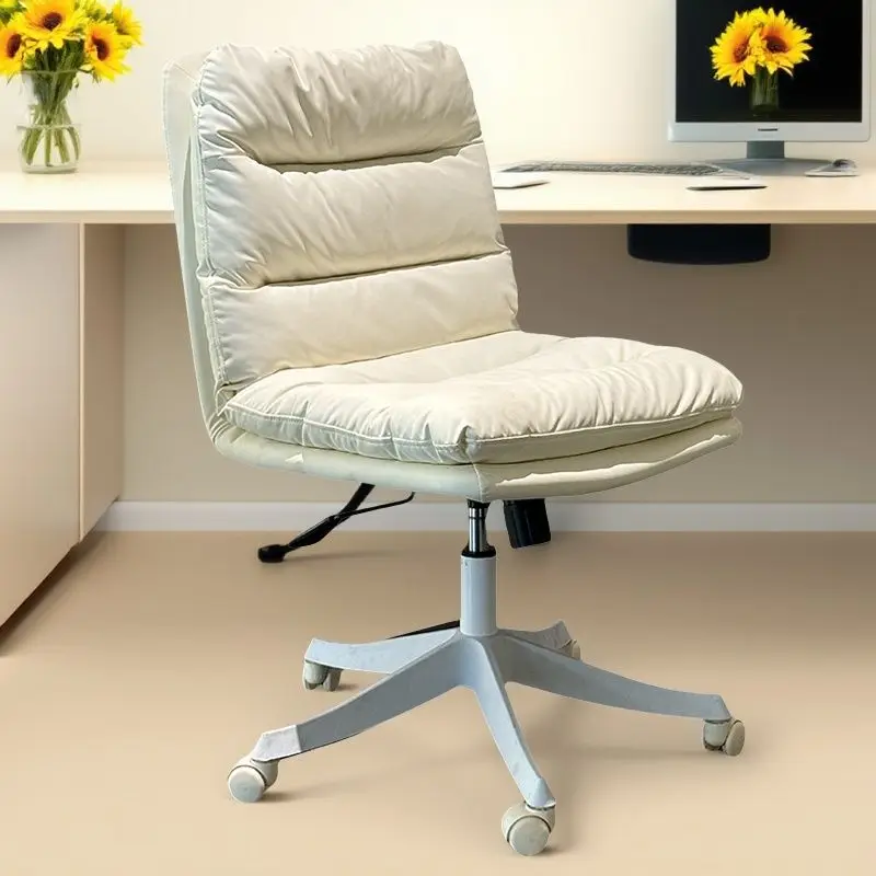 

Comfortable Ergonomic Home Office Desk Chair - Height Adjustable Swivel Task Chair for Study Room, Bedroom, and Long Sitting