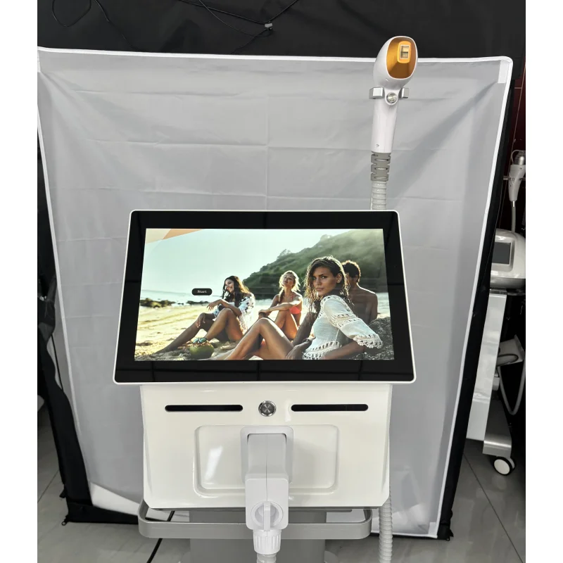 

Новейший диодный лазер 808 мощностью 3500 Вт, трехволновая обработка 755 нм, 808 нм, 1064 нм, безболезненное удаление волос с постоянной точкой льда