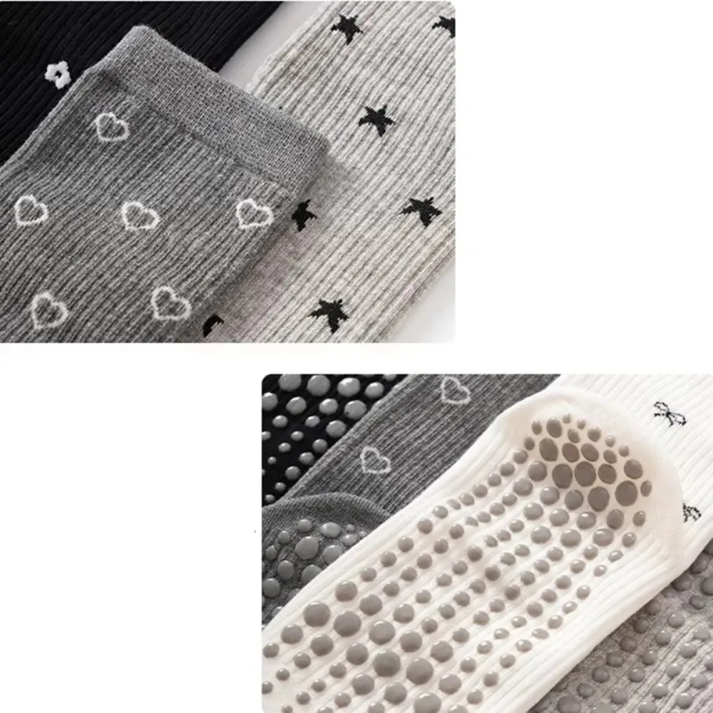 

Новые хлопковые носки для йоги, противоскользящие профессиональные носки средней длины, жаккардовый дизайн, дышащие носки для пилатеса, спортивные носки для фитнеса