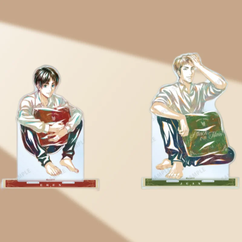 Letrero Acrílico de 15 cm con Diseño de Attack on Titan: Levi Ackerman, Jean Kirstein, Eren Yeager, Erwin Smith, Adornos Decorativos Acrílicos