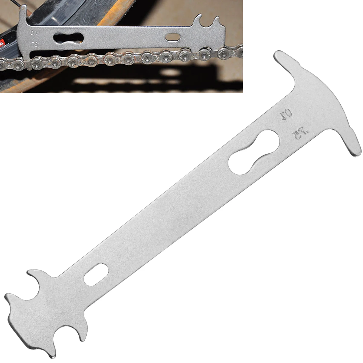 

Bike Chain Wear Indicator Premium Portable Mini Size Tool for Measuring Chain Wearing Degree Compatible with All Chains Repair