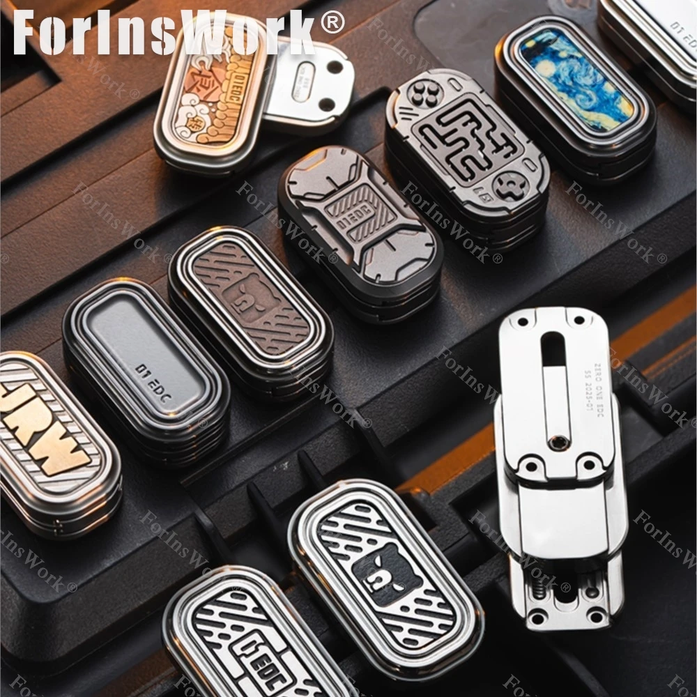 01EDC Ultra-thin Aluminum Alloy Inner Liner Push Slider Stress Relief Toy Adult Stress Relief Autism Toys