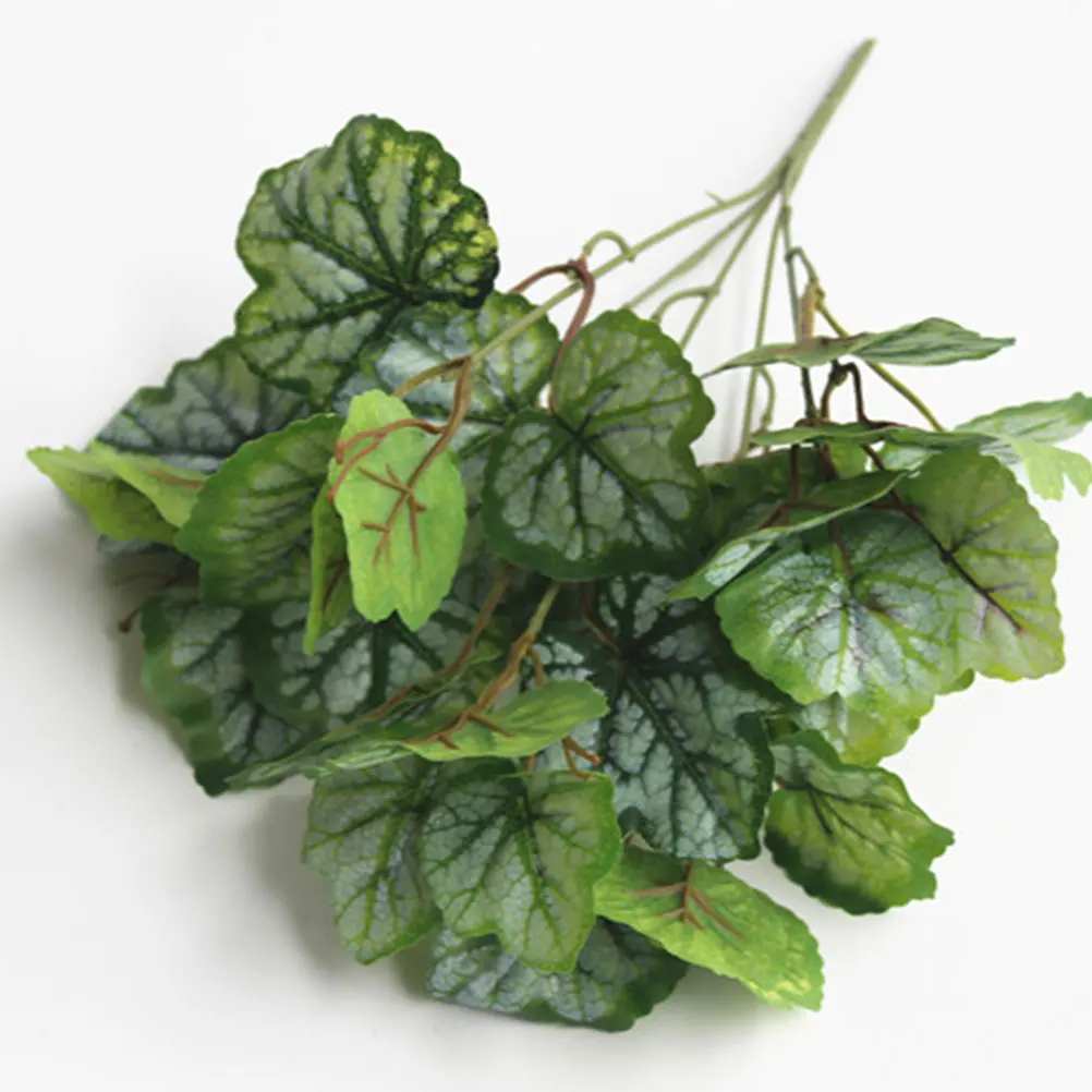 

3 Pcs Leaf Plant Lifelike Begonia Leaf Lifelike Plant Ornment Branch Artificial Flower Home Decoration Photography Props