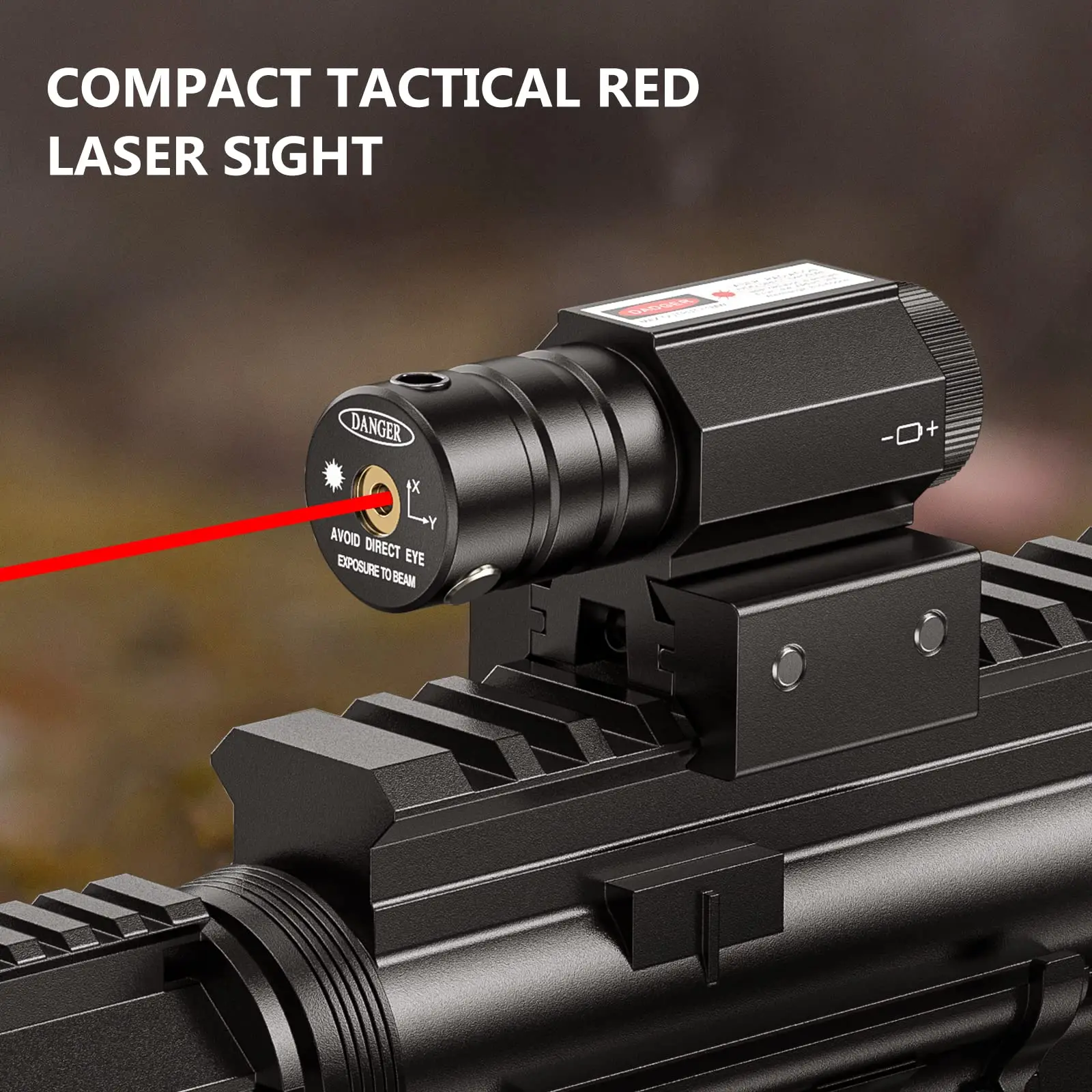 MidTen Red Dot Laser Sight Scope with Adjustable Picatinny Rail Mount Rifle Pistol Airsoft Laser with Batteries For 11mm/21mm