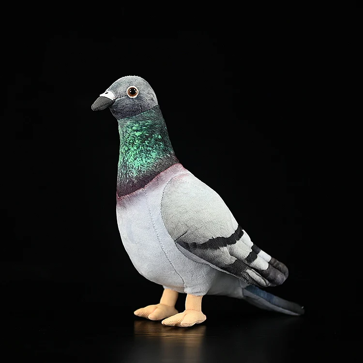 Clearance - Original gray pigeon simulation rock  doll, super cute small carrier gift