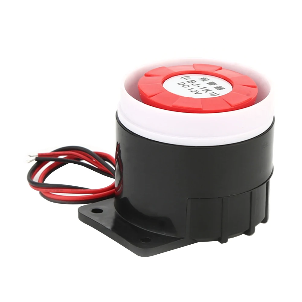 BJ-1K Wired Mini Sound Alarm Siren Horn 12V 24V 220V High Decibel Sound And Light Electronic Buzzer Anti-theft Horn