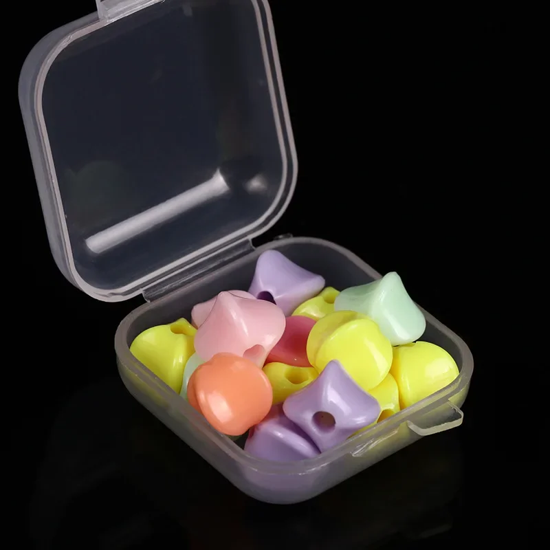 10/20/30/50/60/100Pcs Mini PP Square Box Jewelry Storage Container - Single Compartment with Lid and Transparent Cover