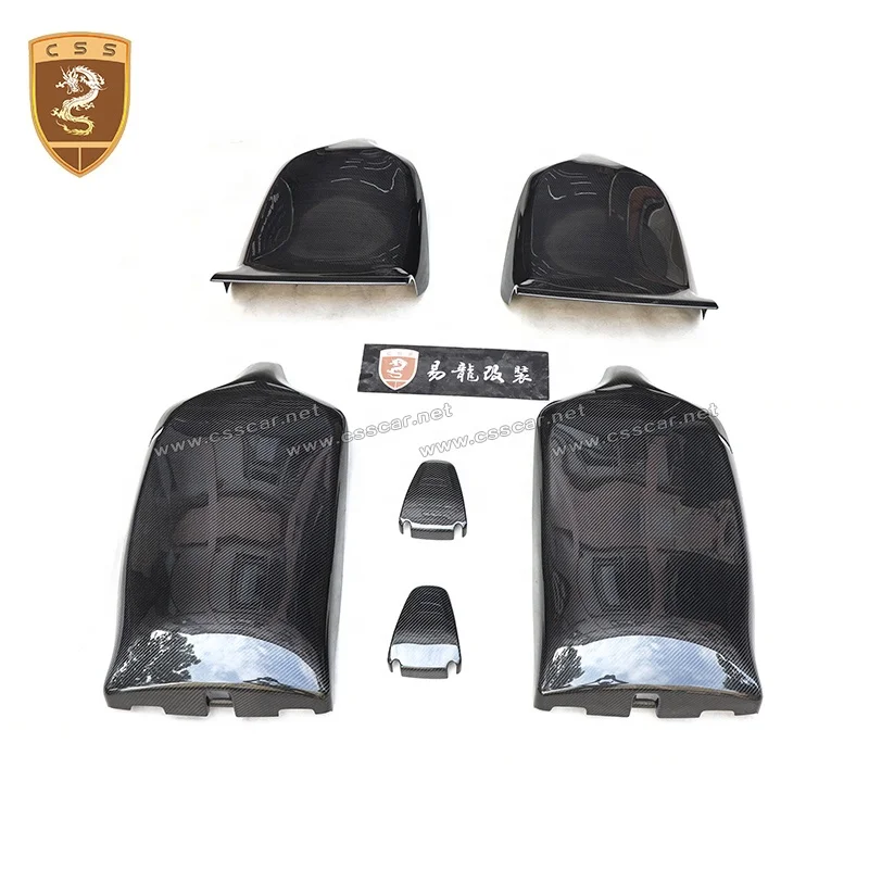 

High Quality Dry Carbon Fiber/Forged Carbon Fiber 6PCS Seat Back Cover For Tesl Model X