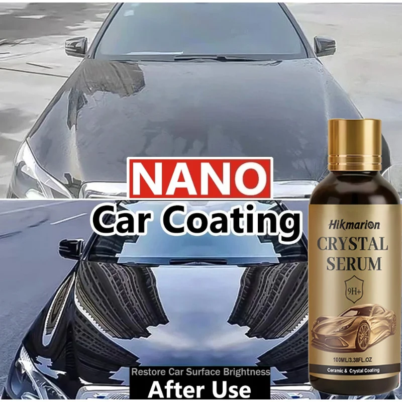100ml Auto Ceramic Plating Agent Set Ceramic Coating 9h+ Crystal Serum Car High Gloss Paint Protection Auto Detailing Clean Care