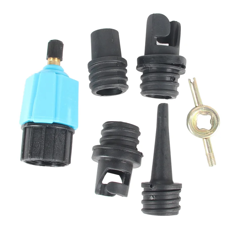 4 In 1 Air Valve Adapter Compressor Autoband Inflatie Pomp Nozzle Opblazen Vavel Van Lucht Bed Boot Kajak Sup board Stand Up Paddle