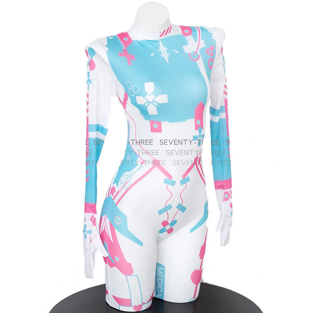 AniLV Game Anime Mech Medica Doctor Tight Fitting Bodysuit Mechanics Pharmacist Uniform Clothes Combat Outfit Cosplay Costume