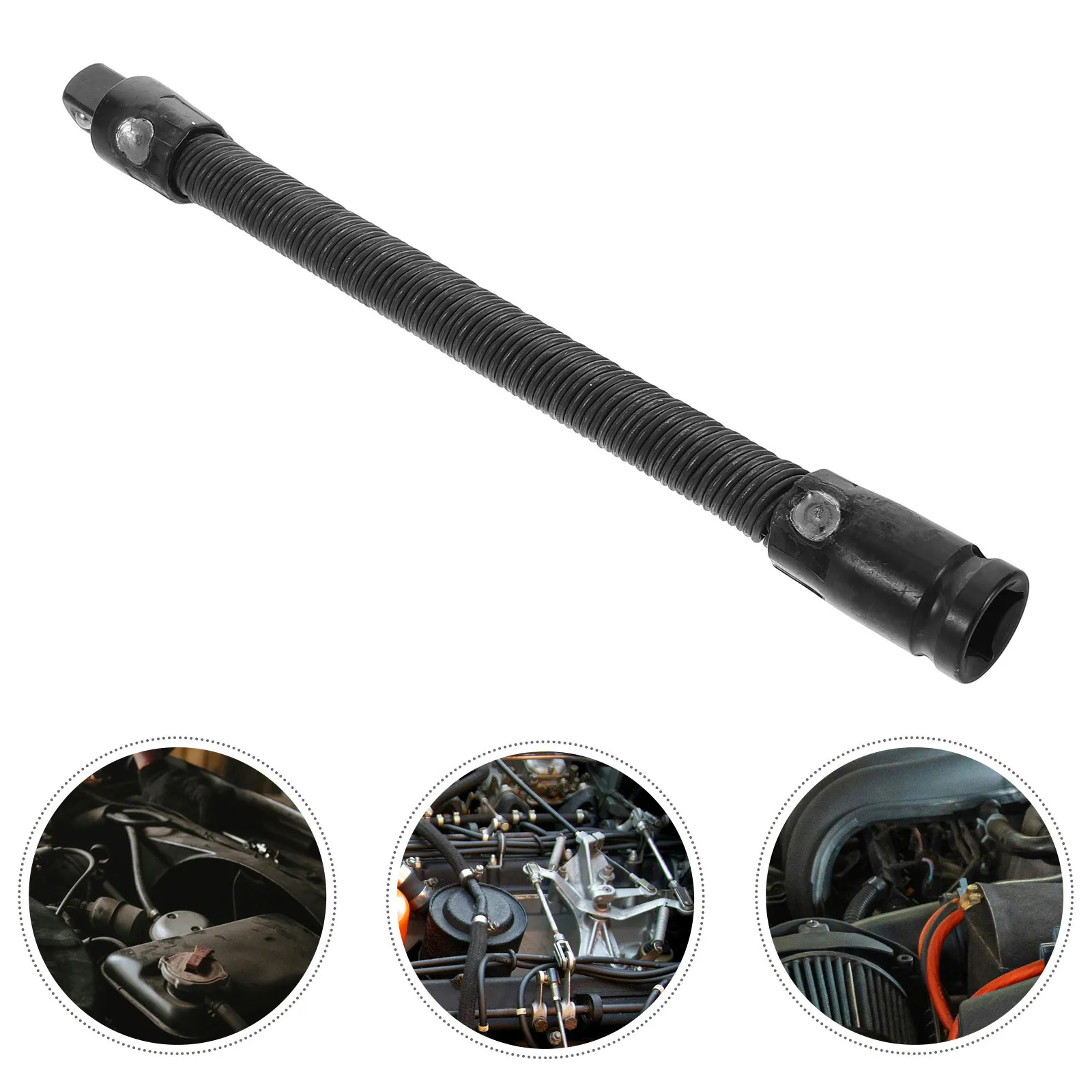 

Flexible Socket Extension Bar Soft Shaft Universal Bendable Adapter Spring Rod for Hard to Reach Areas Socket Flex Extension